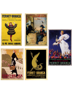 FERNET- BRANCA SET POSTER STORICI 5 PZ