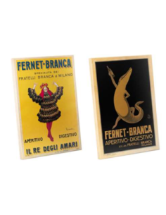 FERNET-BRANCA POSTER STORICI INTELATI 2 PZ